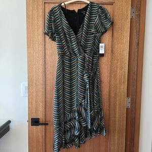 City Studio midi wrap dress
